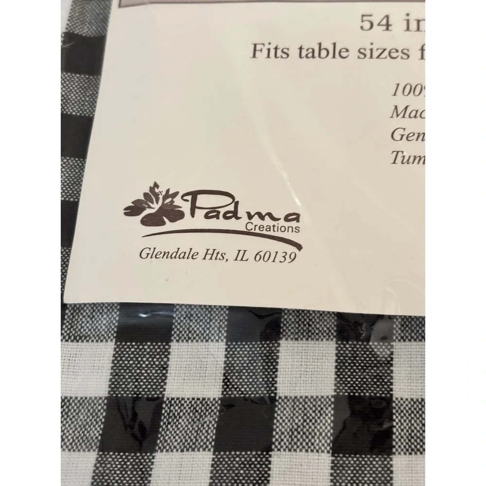 Padma Buffalo Check Tablecloth-Country Gingham Rustic Farmhouse 54x54‎ NEW